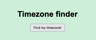 a screenshot showing the interface of the Tilequery API timezone finder app